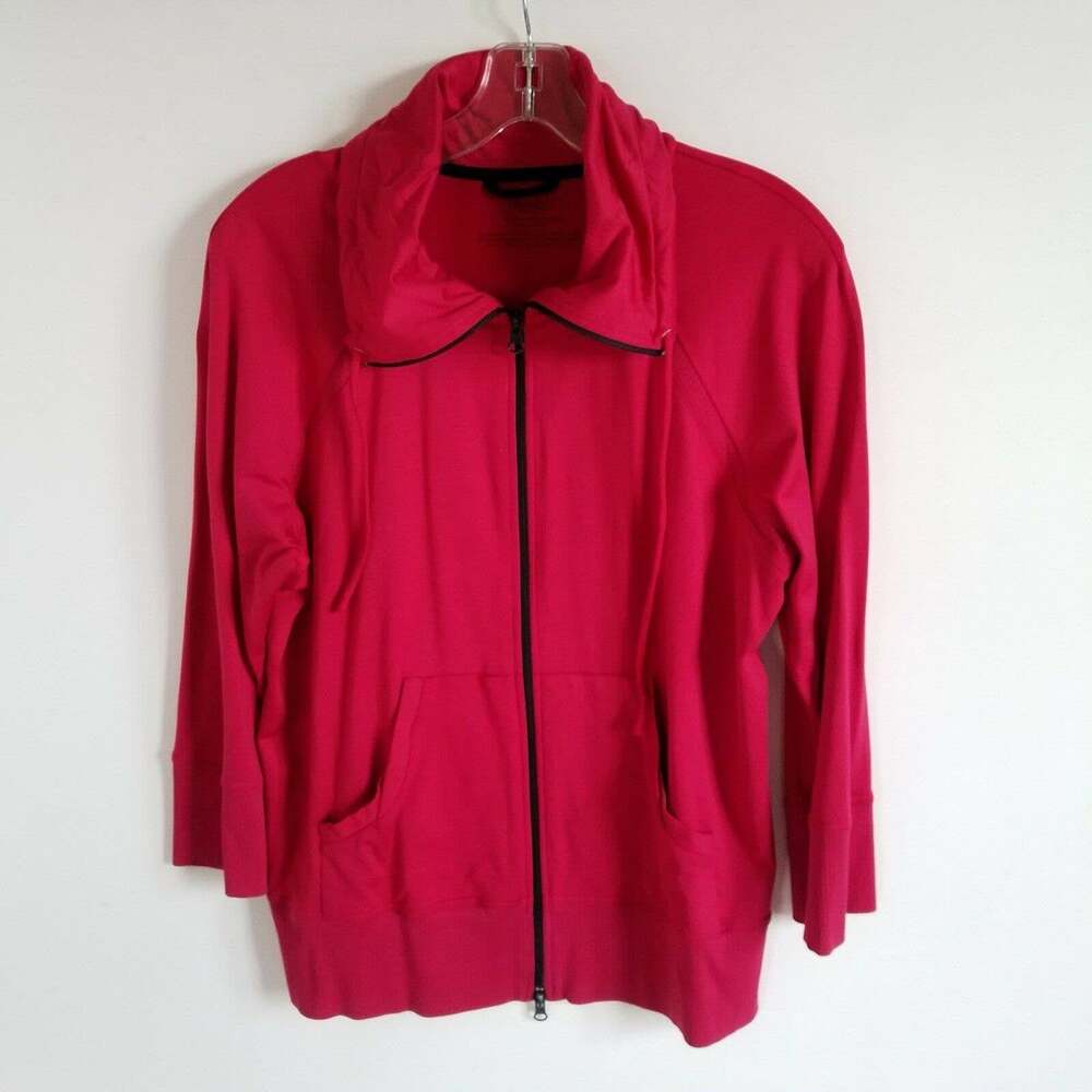 Soma Intimates Women’s Raspberry Funnel Neck Zip Up Jacket